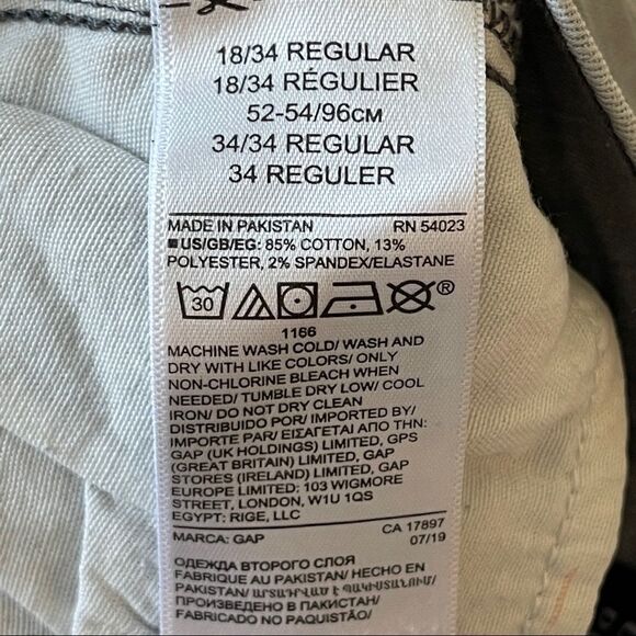Gap Denim Light Gray Button Front Frayed Edge Leggings - Size 18 - Picture 5 of 14